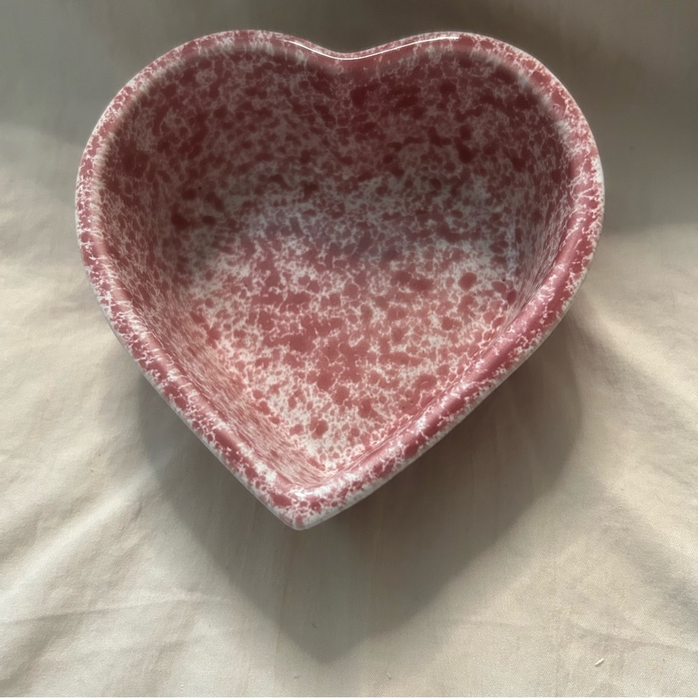 Heart-Shaped Pink Stoneware made in Portugal